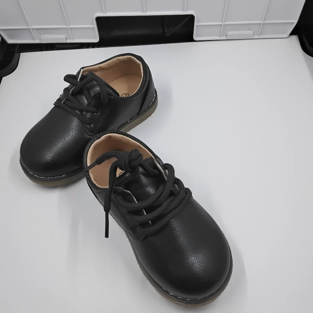 New Classic Black Kids Dress Shoes